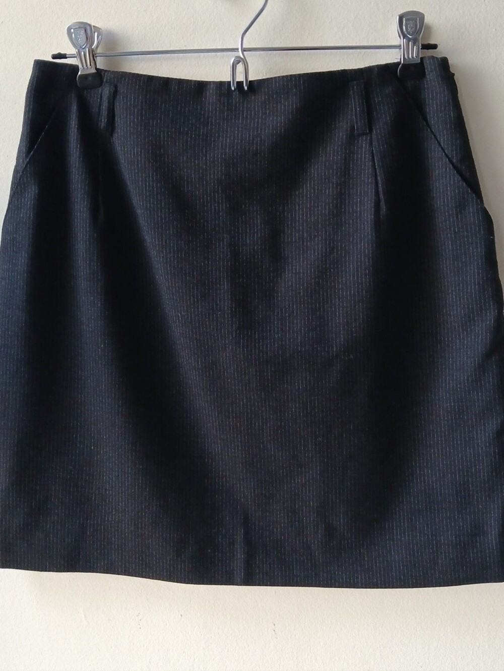 IRO Loriane Wool Pinstripe Mini Pencil Skirt EU 38